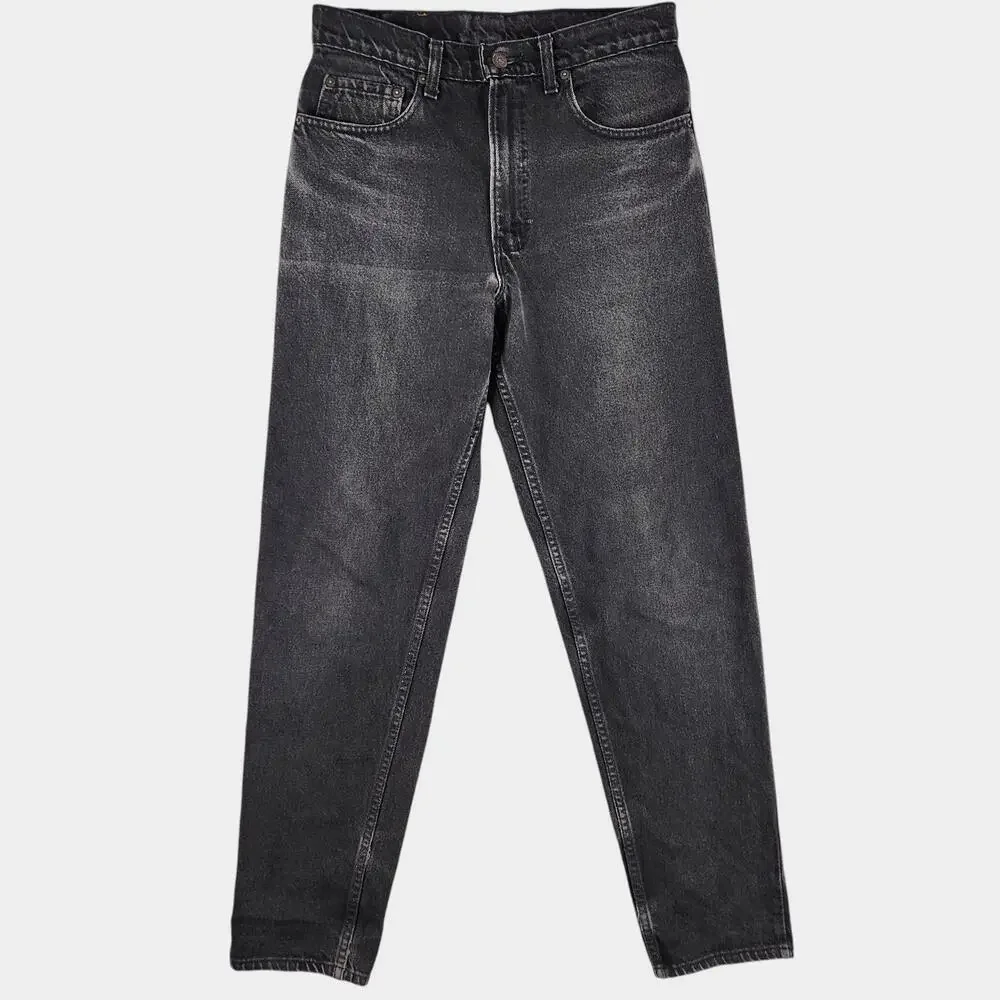 Vintage 80s Levis 550 Jeans Mens Fits 31x32 Black Faded Relaxed Tapered Made USA